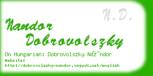 nandor dobrovolszky business card